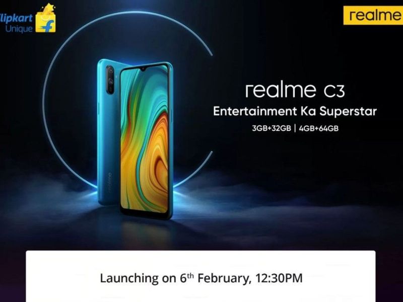 REALME C3 WITH HELIO G70 CHIPSET, 5000MAH BATTERY AND MORE TO BE LAUNCHED IN INDIA ON FEBRUARY&nbsp;6